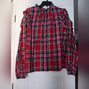 Crown & Ivy Blouse Womens Christmas